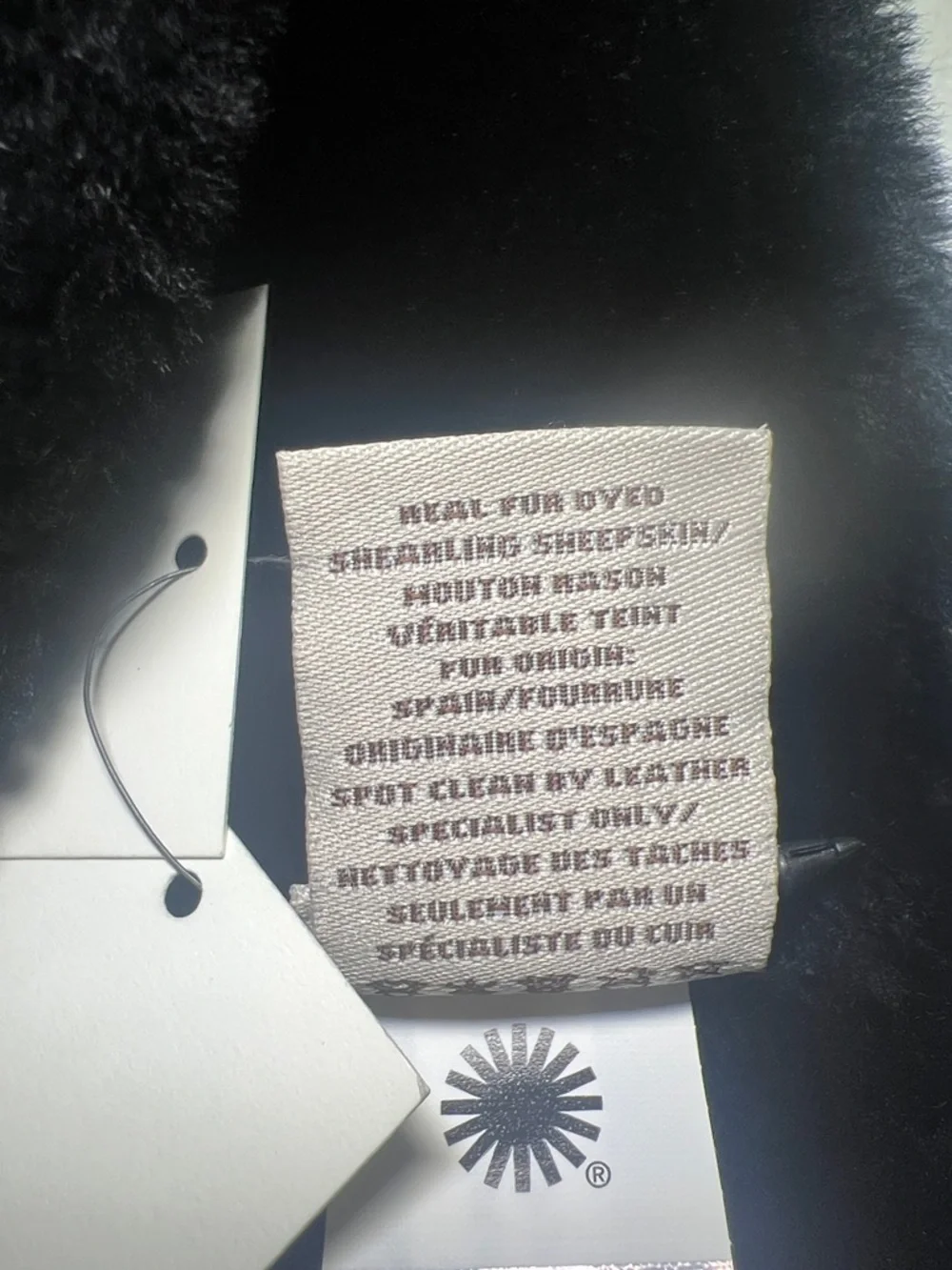 UGG Black sheepskin Ear Warmer